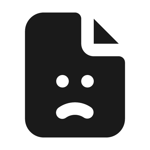 File sad filled icon, filled style, from Tabler Icons