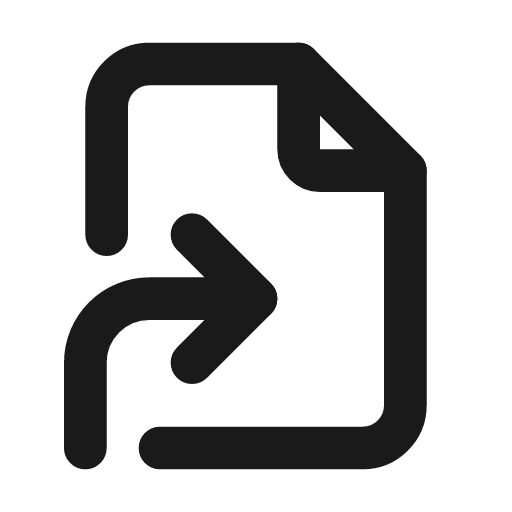 File symlink icon, line style, from Tabler Icons