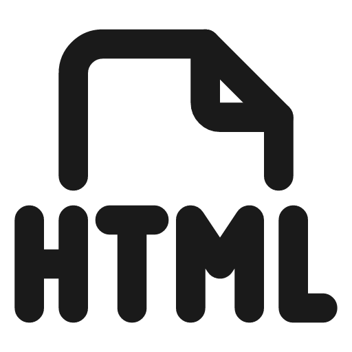 File type html icon, line style, from Tabler Icons