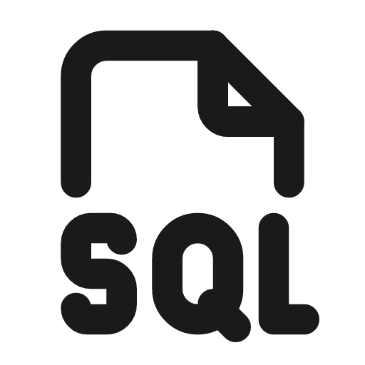 File type sql icon, line style, from Tabler Icons