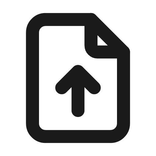 File upload icon, line style, from Tabler Icons