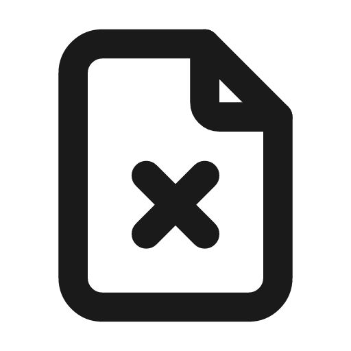 File x icon, line style, from Tabler Icons