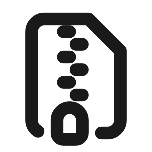 File zip icon, line style, from Tabler Icons