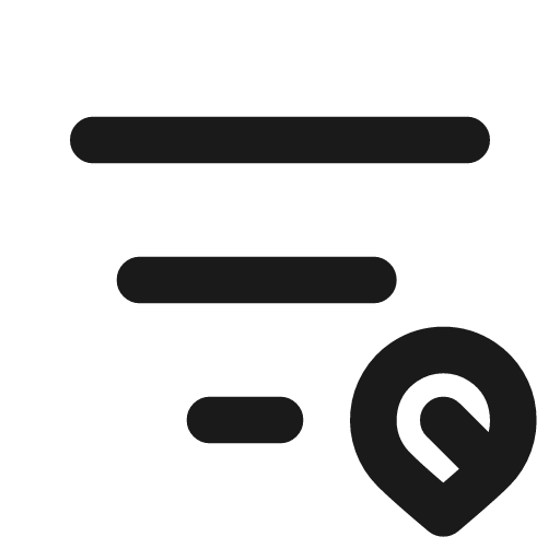 Filter 2 pin icon, line style, from Tabler Icons