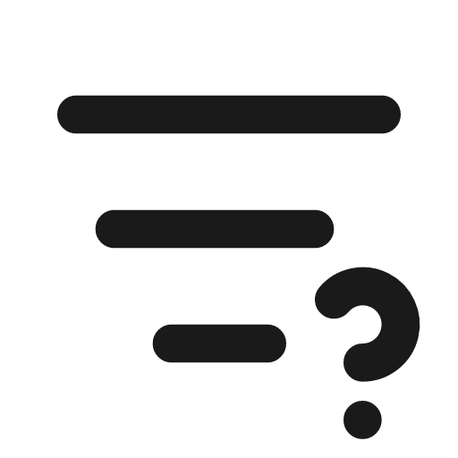 Filter 2 question icon, line style, from Tabler Icons
