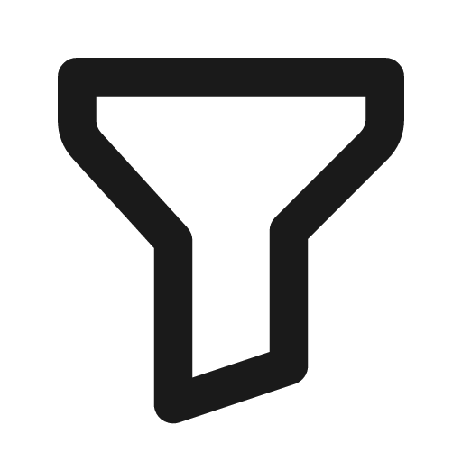 Filter icon, line style, from Tabler Icons