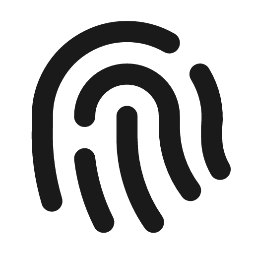 Fingerprint icon, line style, from Tabler Icons