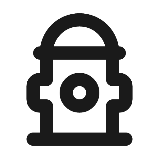 Fire hydrant icon, line style, from Tabler Icons
