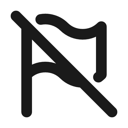 Flag off icon, line style, from Tabler Icons