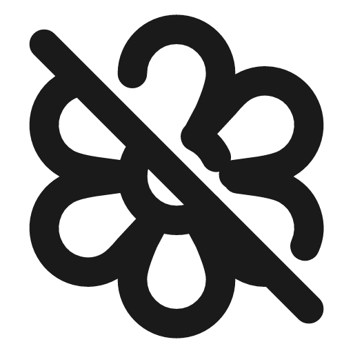 Flower off icon, line style, from Tabler Icons