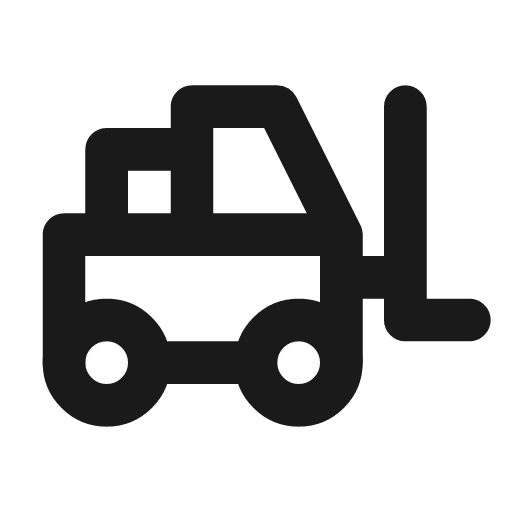 Forklift icon, line style, from Tabler Icons