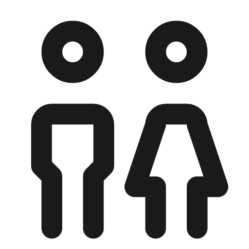 Friends icon, line style, from Tabler Icons