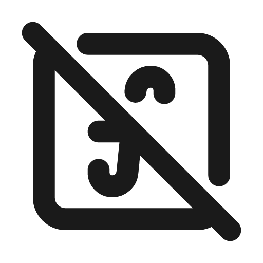 Function off icon, line style, from Tabler Icons