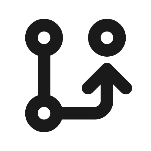 Git branch icon, line style, from Tabler Icons