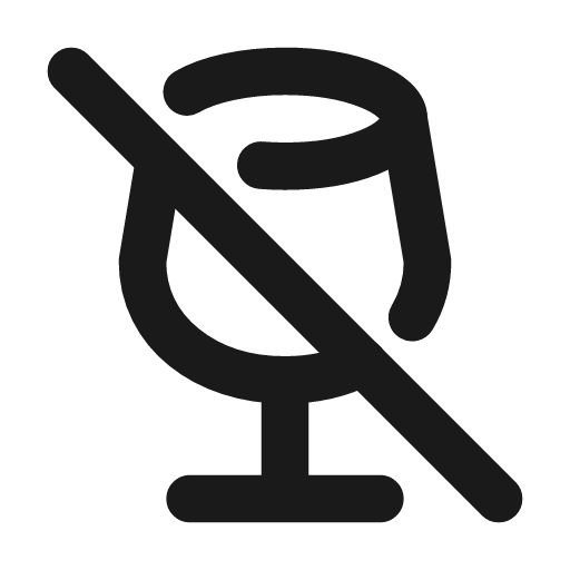 Glass off icon, line style, from Tabler Icons