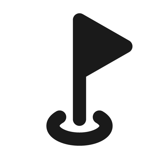 Golf filled icon, filled style, from Tabler Icons