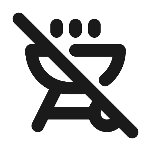 Grill off icon, line style, from Tabler Icons
