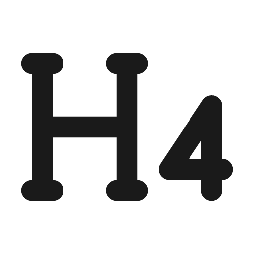 H 4 icon, line style, from Tabler Icons