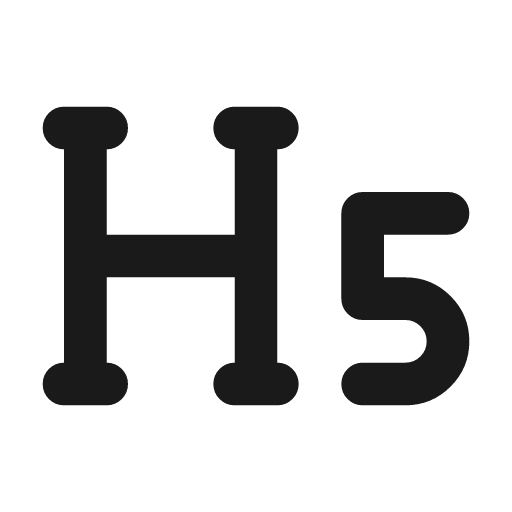 H 5 icon, line style, from Tabler Icons