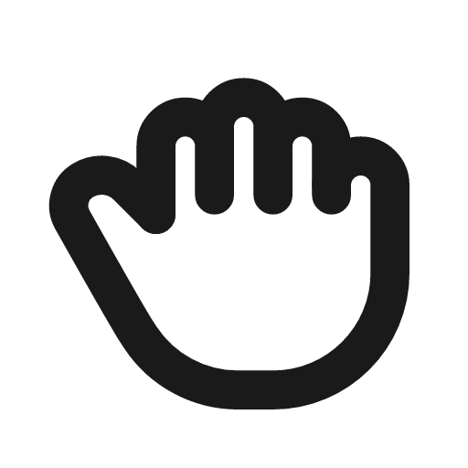Hand grab icon, line style, from Tabler Icons