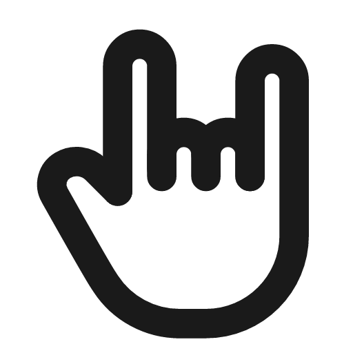 Hand love you icon, line style, from Tabler Icons