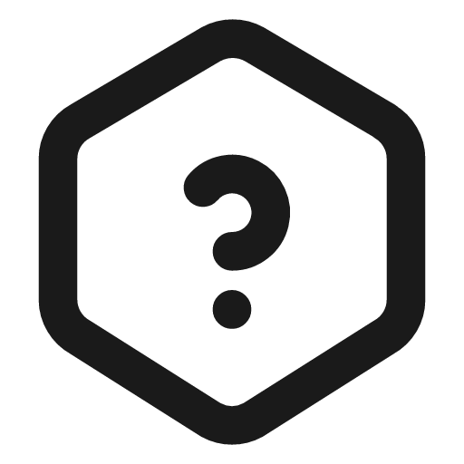 Help hexagon icon, line style, from Tabler Icons
