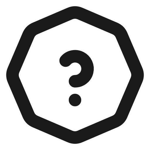 Help octagon icon, line style, from Tabler Icons