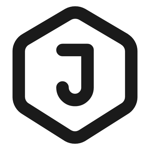 Hexagon letter j icon, line style, from Tabler Icons