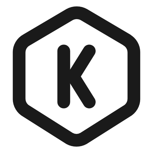 Hexagon letter k icon, line style, from Tabler Icons