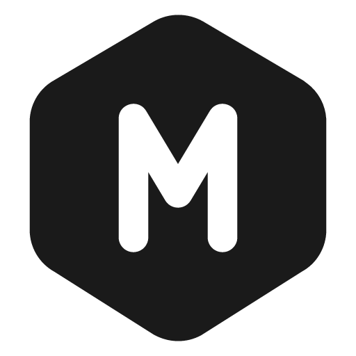 Hexagon letter m filled icon, filled style, from Tabler Icons