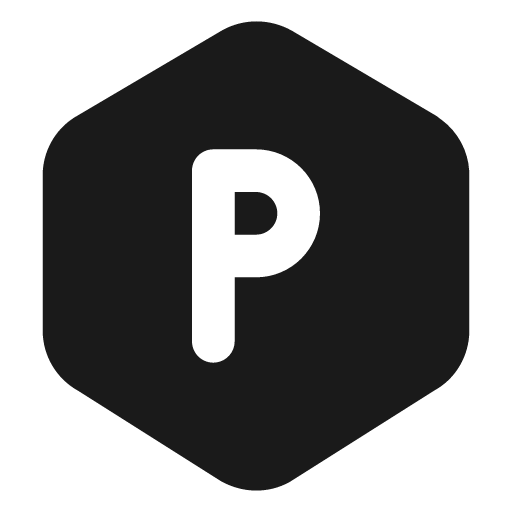 Hexagon letter p filled icon, filled style, from Tabler Icons