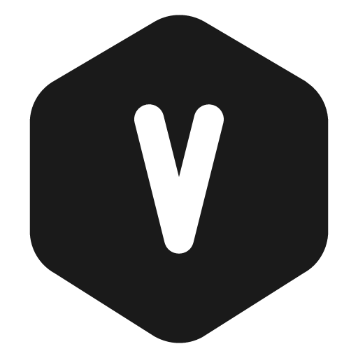 Hexagon letter v filled icon, filled style, from Tabler Icons