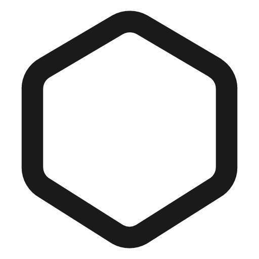 Hexagon icon, line style, from Tabler Icons