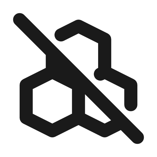 Hexagons off icon, line style, from Tabler Icons
