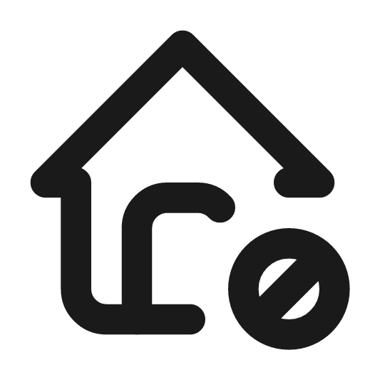 Home cancel icon, line style, from Tabler Icons