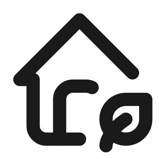 Home eco icon, line style, from Tabler Icons