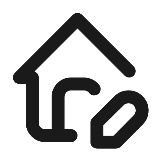 Home edit icon, line style, from Tabler Icons