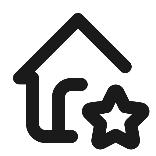 Home star icon, line style, from Tabler Icons