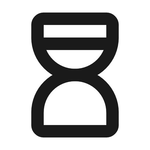 Hourglass high icon, line style, from Tabler Icons