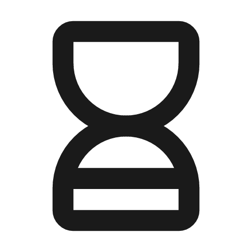 Hourglass low icon, line style, from Tabler Icons