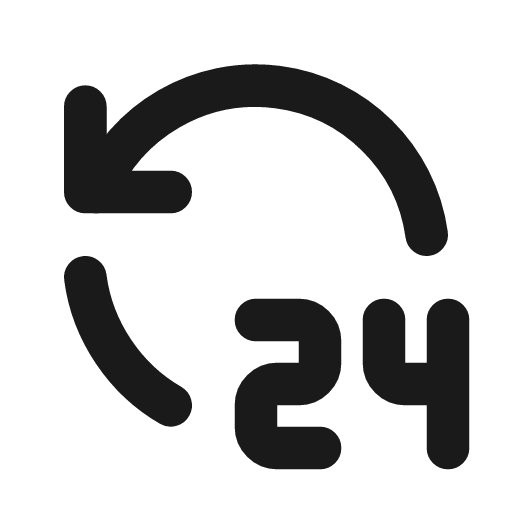 Hours 24 icon, line style, from Tabler Icons
