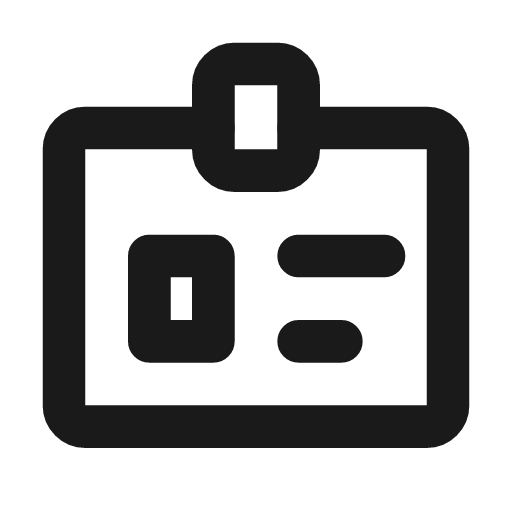 Id badge 2 icon, line style, from Tabler Icons