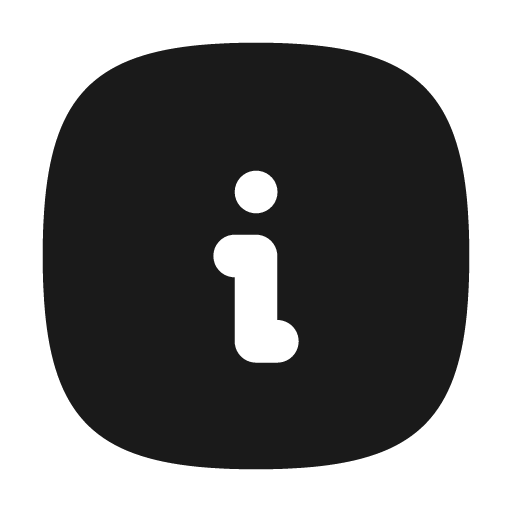Info square rounded filled icon, filled style, from Tabler Icons