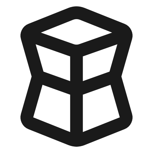Irregular polyhedron icon, line style, from Tabler Icons