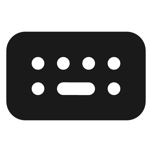 Keyboard filled icon, filled style, from Tabler Icons