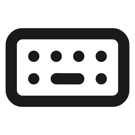 Keyboard icon, line style, from Tabler Icons