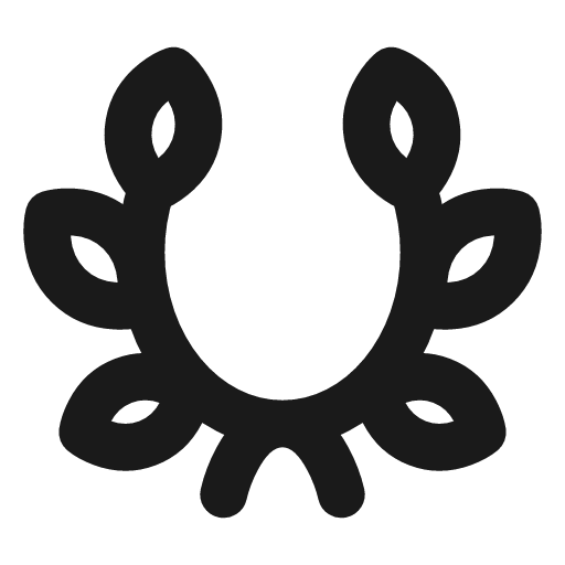 Laurel wreath icon, line style, from Tabler Icons