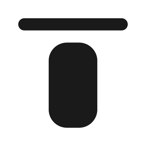 Layout align top filled icon, filled style, from Tabler Icons