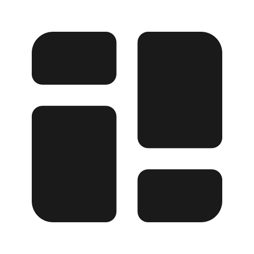 Layout board filled icon, filled style, from Tabler Icons