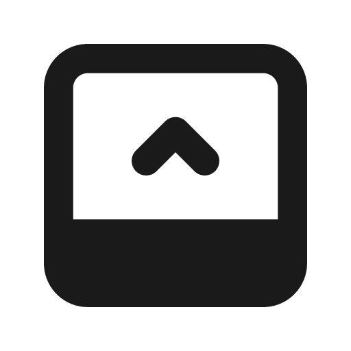 Layout bottombar expand filled icon, filled style, from Tabler Icons